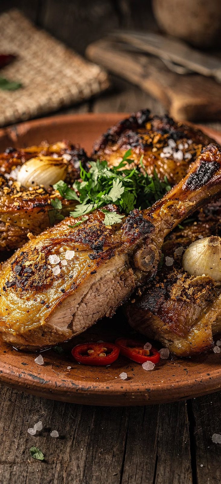 Carne de sol grelhada servida na tábua